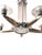 Early 20th Century Petitot Signed Bronze, Nickel, Aluminum, Glass Five Arm Skyscraper Chandelier For Sale - Image 14 of 18