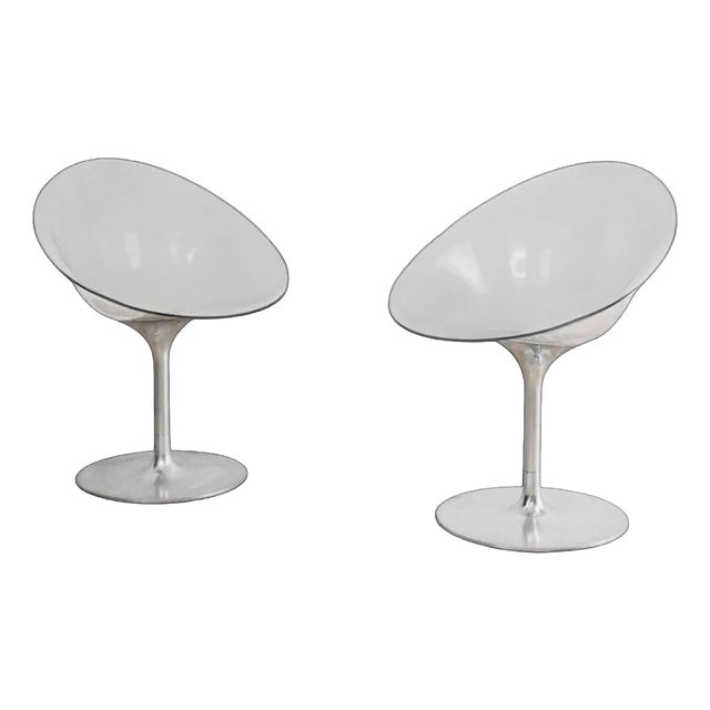 Ero/S Swivel Armchairs by Philippe Starck for Kartell, 2000s, Set of 2 For Sale