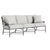 Brown Jordan Venetian Sofa, Textured Pewter frame with Fusion Dove fabric For Sale - Image 12 of 12
