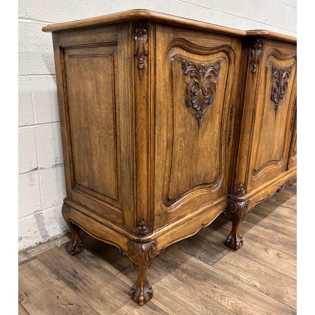 Early 20th Century Antique French Country Louis XIV Buffet Sideboard Server For Sale - Image 5 of 18