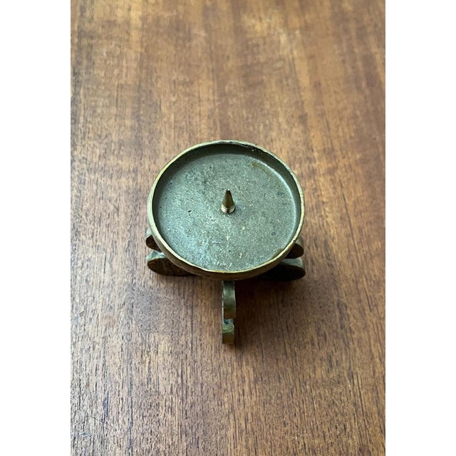 Vintage Brutalist Bronze Candleholder from Gallo, 1970s, in Very Good conditions. Designed 1970 to 1979 This piece has an...