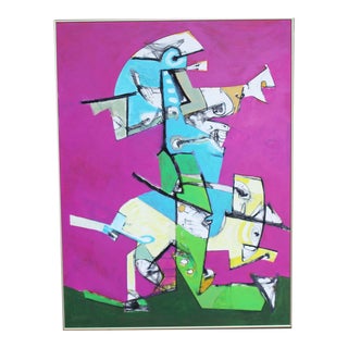 Abstract Mixed Media Painting by James L. Bruch For Sale