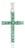 Contemporary 2.17 Ct Natural Emerald Channel Set Cross Pendant in Sterling Silver For Sale