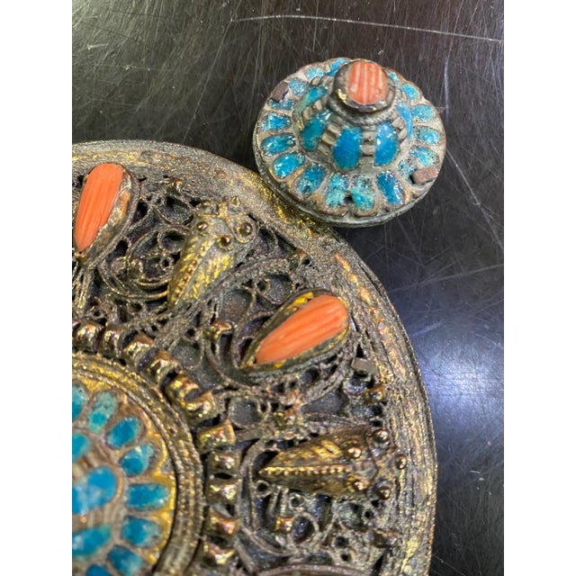 Mid 20th Century Sterling Silver Mirrored Tribal Wall Hanging For Sale In Raleigh - Image 6 of 6