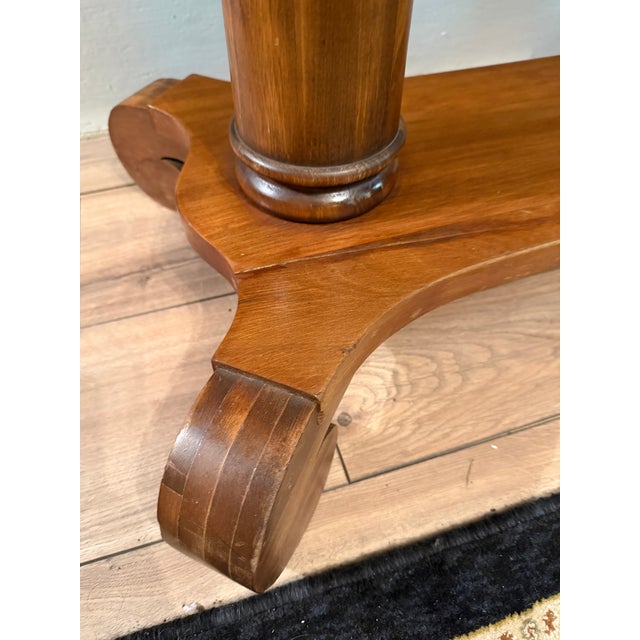Antique 19th Century American Empire Walnut Library Table (36") For Sale - Image 16 of 18