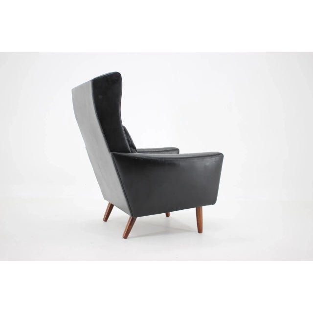 1970s Leather Wingback Lounge Chair, 1970s For Sale - Image 5 of 13