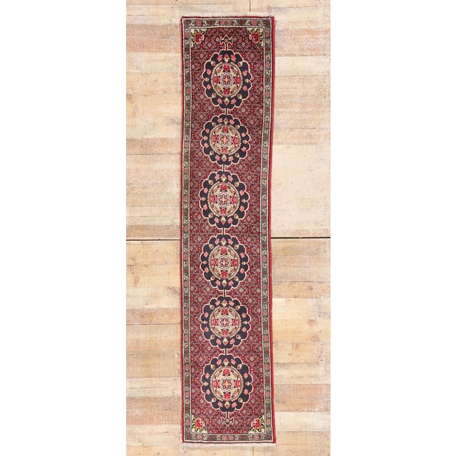 Antique Persian Bijar Rug, 01'10 X 08'06 For Sale - Image 10 of 10