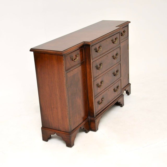 Small Georgian Style Breakfront Sideboard, 1950 For Sale - Image 4 of 11