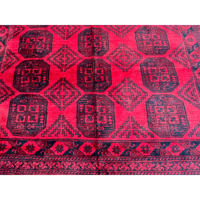 Vintage Afghan Turkmen Ersari Elephant Foot Rug - 9'3" X 7'0" For Sale - Image 6 of 10