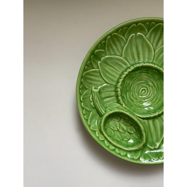 Antique Portuguese Majolica Artichoke Dish For Sale - Image 4 of 7