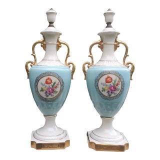 Pair of Early 20th Century Amphora Vases – Urns-Neoclassical Style For Sale
