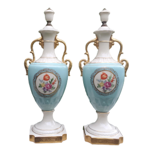 Pair of Early 20th Century Amphora Vases – Urns-Neoclassical Style