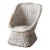 Vintage White Wicker Bucket Chair For Sale