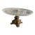 1970s Glass Cake Stand With Gold Pedestal For Sale