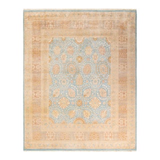 Mogul, One-of-a-Kind Hand-Knotted Area Rug - Light Blue, 8' 4" x 10' 4" For Sale