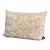 Gray Linen Pillow With White Geometric Appliqué For Sale