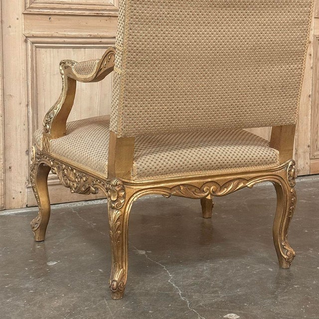 19th Century French Regence Giltwood Armchairs ~ Fauteuils For Sale - Image 17 of 18