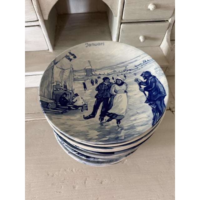 Series 1661 Wall Plate by Delft, 1950s, Set of 12, in Good conditions. Designed 1950 to 1959 This piece has an attribution...