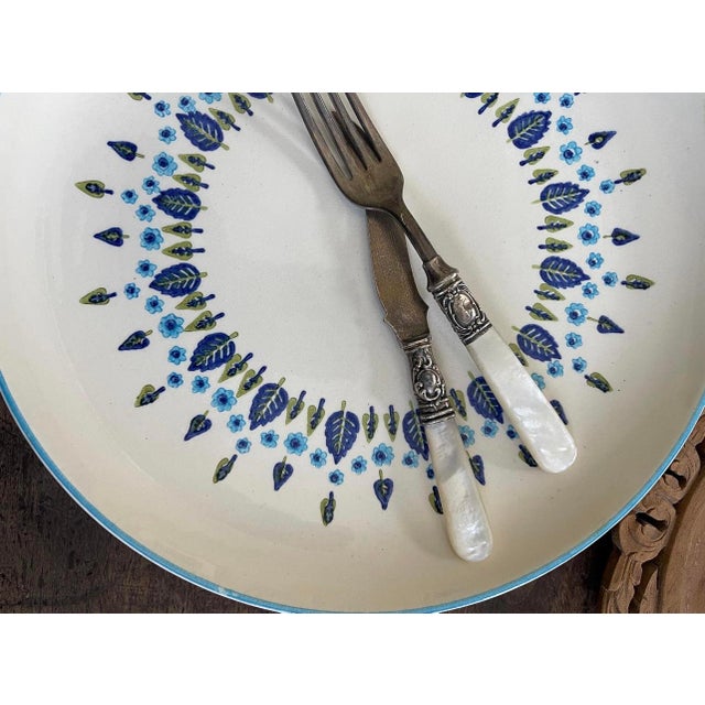 1950s MCM Marcrest Swiss Chalet Small 9 7/8” Plates Scandi Chic - Set of Five (5) For Sale - Image 4 of 9