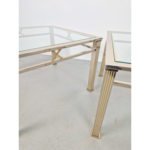 Coffee Table in Chrome and Brass from Fratelli Orsenigo, 1970s, Set of 2 For Sale - Image 10 of 12