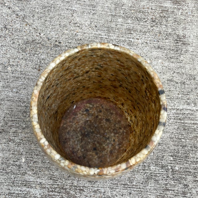 Mid-Century Modern Mid Century Pebble Resin Wastebasket For Sale - Image 3 of 6