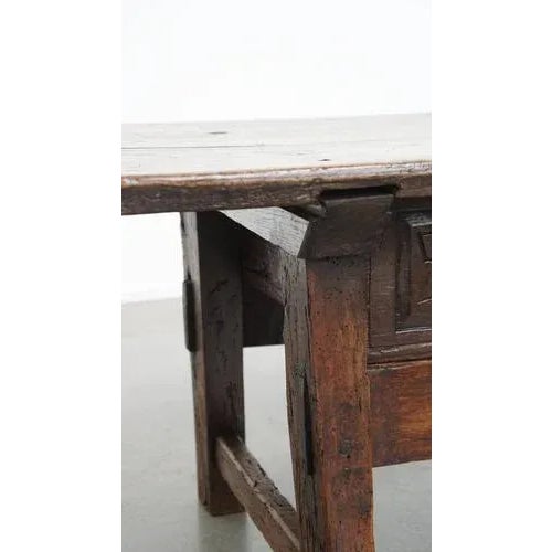 Antique Spanish Coffee Table with Drawers, 17th Century For Sale - Image 9 of 15