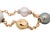 Art Deco Mid 20th Century South Sea and Akoya Pearl With Gold Beads 18k Gold Station Bracelet For Sale - Image 3 of 7