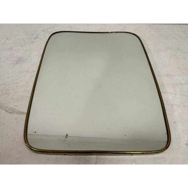 Goldenrod Italian Brass Wall Mirror, 1950s For Sale - Image 8 of 12