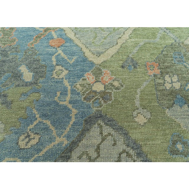 Turkish Turkish Oushak Rug 2'9" x 8'4" #19021 For Sale - Image 3 of 8