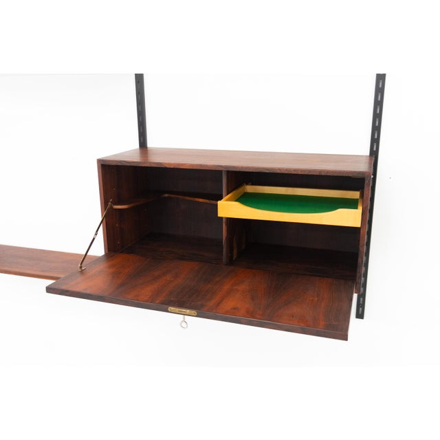 Danish Rosewood 5-Bay Modular Wall Unit by Kai Kristiansen for FM, 1960s For Sale - Image 14 of 18