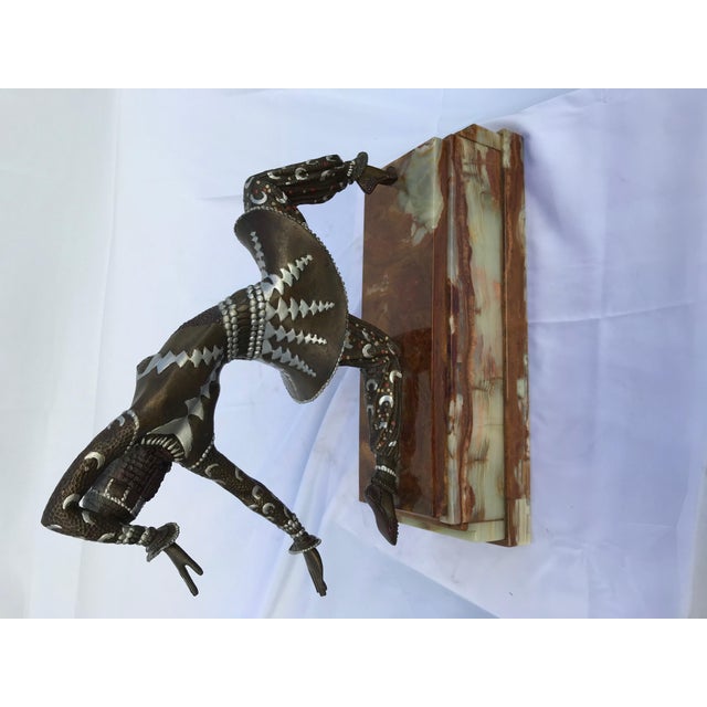 Metal 1990s Art Deco/Modern Dancer in Dance Pose Title; Karmorna after Chiparus For Sale - Image 7 of 18