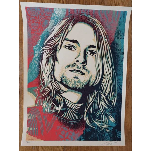 Modern Shepard Fairey (Obey Giant), Kurt Cobain, Endless Nameless, 2021, Screenprint For Sale - Image 3 of 8
