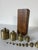 19th Century Antique French Brass Scale Weight Set With Original Wood Box For Sale - Image 12 of 12