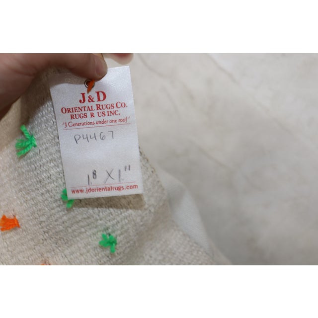 Colorful Flaring Wool Modern Turkish Kilim Pillow For Sale - Image 4 of 5