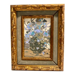 Small Abstract Flower Painting by North Carolina Artist Nanci Blair Closson For Sale