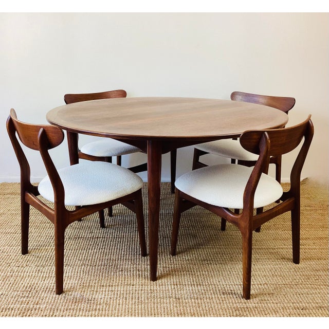 Vintage 1960s Danish Modern Dining Table & Chairs Set Mid Century Modern Style For Sale In Palm Springs - Image 6 of 18