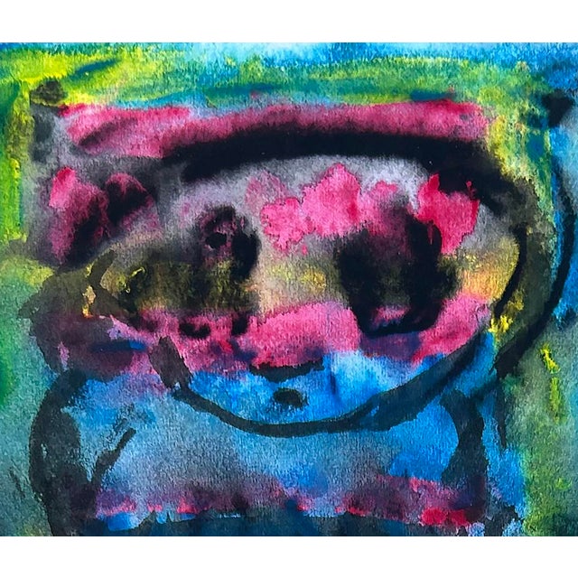 Abstract Late 20th Century Abstract Watercolor Painting by Tomas Sanchez For Sale - Image 3 of 5