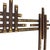 Antique 1900s Large Geometric Decorated Folk Art Wood Picture Frame - Adirondack Eastlake Style W/ Gold Painted Arrow Motif - 24.5" X 23.75" For Sale In Philadelphia - Image 6 of 16