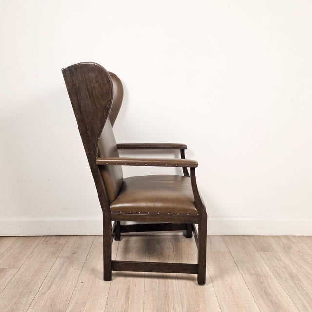 Traditional Bespoke Wing Chair, Circa 1980 For Sale - Image 3 of 8