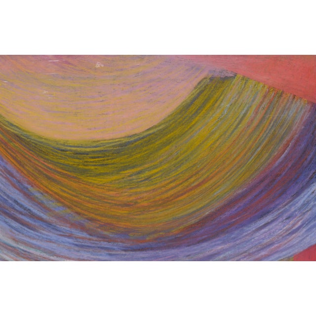 "Untitled #2", Abstract Geometric Vertical Pastel With Purple & Green by Renee Harwin For Sale - Image 4 of 9