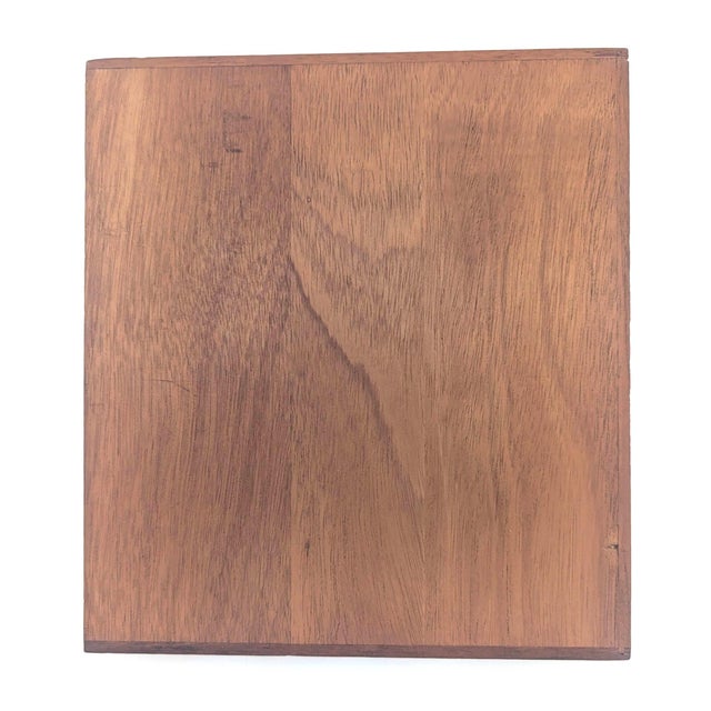 1960s Danish Teak Wood Vide Poche Desk or Vanity Partitioned Tray For Sale - Image 10 of 11