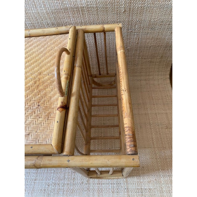 Vintage Wicker Rattan Lap Tray / Bamboo Breakfast Tray Chairish