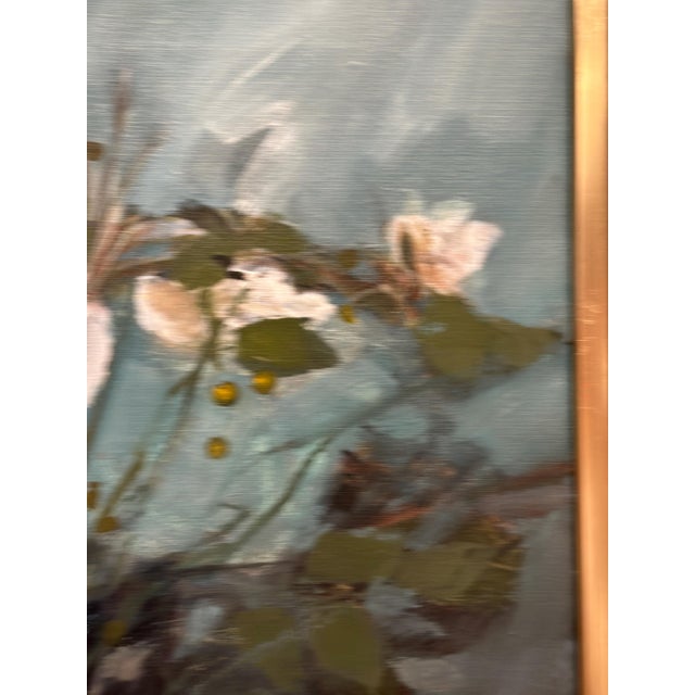 Mid 20th Century M. Jakobsson, White Flowers, 1950s, Oil on Canvas, Framed For Sale - Image 5 of 18