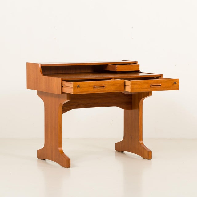Mid-Century Modern Italian Teak Desk by IMB, 1960s For Sale - Image 4 of 18