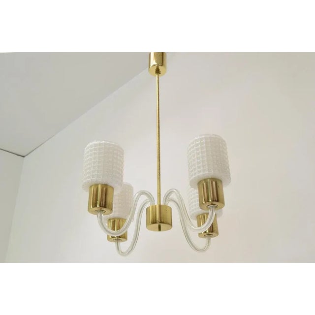 Goldenrod Mid-Century Chandelier from Kamenicky Senov, 1970s For Sale - Image 8 of 13