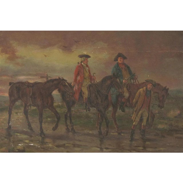 18th Century Soldiers on Horseback British School Oil on Board Framed For Sale - Image 4 of 13