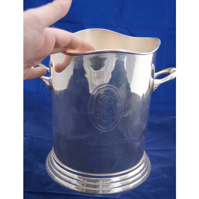 Silver Silver Plate Champagne Buckets from Louis Roederer, Set of 2 For Sale - Image 8 of 15