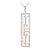 Mid 20th Century 14k 2 Tone White Rose Gold Diamond Oriental Station Necklace For Sale