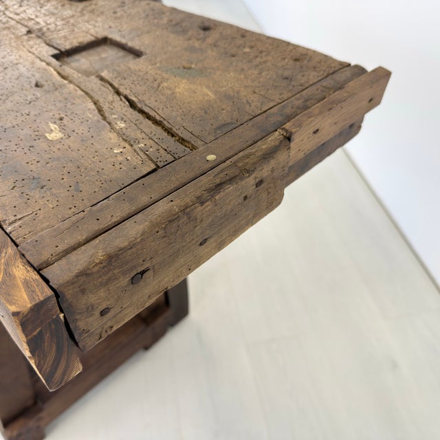 Vintage Carpenters Work Table For Sale - Image 9 of 15