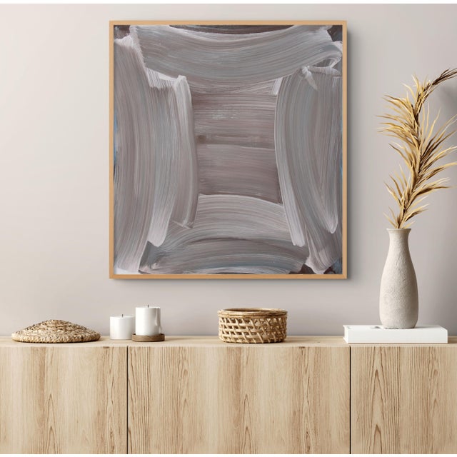 Abstract Contemporary Abstract Oil on Linen "Winter Vault" by Anne Russinof For Sale - Image 3 of 4